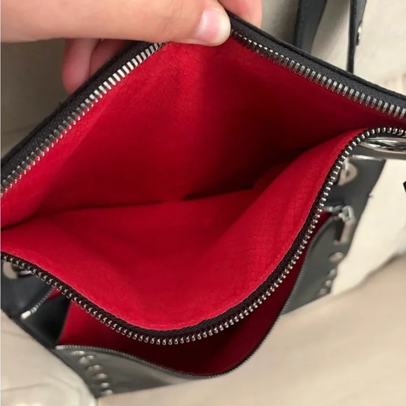 Hammitt Large Montana Adjustable Black Leather Shoulder/Crossbody Bag - Picture 5 of 16